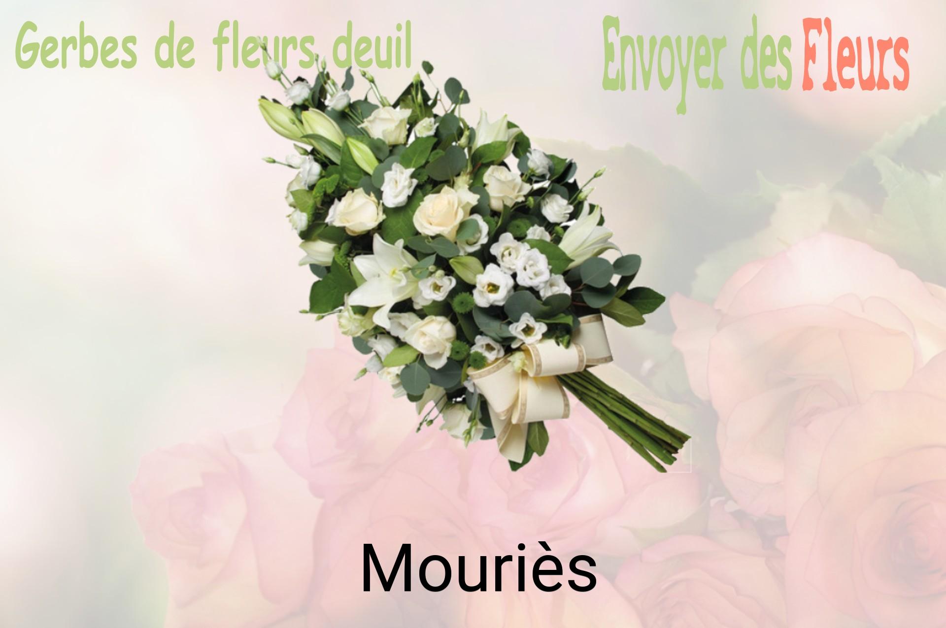 Gerbe de fleurs de deuil livrée à Mouriès